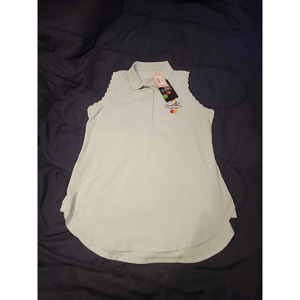 Peter Millar Womens Arnold Palmer Golf Polo Shirt Size M Light Blue Nwt